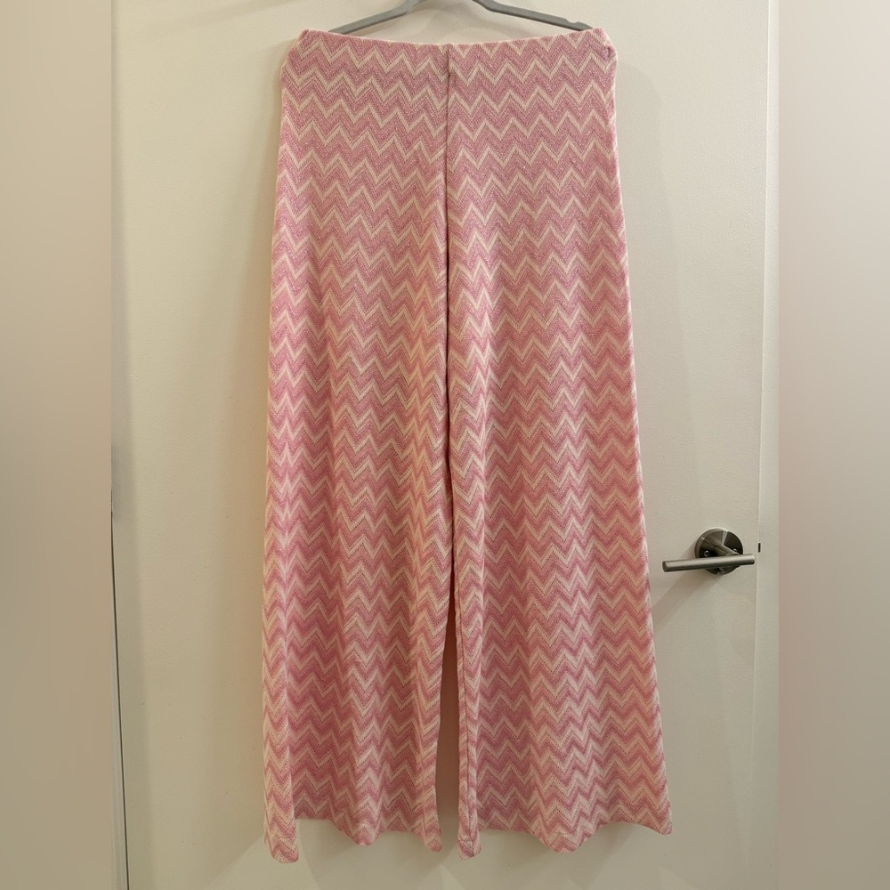 Elegant Pink Chevron Maxi pants